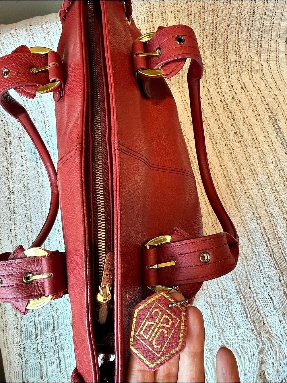 APC vintage 🍒 Red Leather Tote